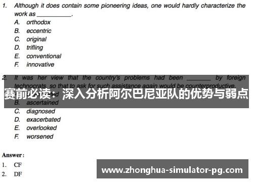 赛前必读：深入分析阿尔巴尼亚队的优势与弱点