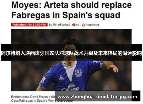 阿尔特塔入选西班牙国家队对球队战术升级及未来格局的深远影响